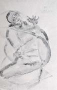 Egon Schiele Self protrait as a prisoner oil painting artist